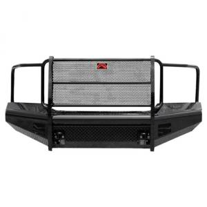 Fab Fours - Fab Fours GM11-S2860-1 Black Steel Front Bumper with Full Grille Guard for GMC Sierra 2500HD/3500 2011-2014 - Image 1