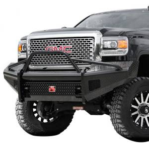 Fab Fours - Fab Fours GM11-S2862-1 Black Steel Front Bumper with Pre-Runner Guard for GMC Sierra 2500HD/3500 2011-2014 - Image 2