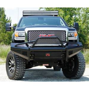 Fab Fours - Fab Fours GM11-S2862-1 Black Steel Front Bumper with Pre-Runner Guard for GMC Sierra 2500HD/3500 2011-2014 - Image 5