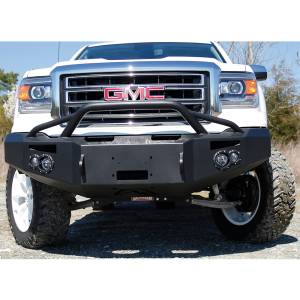 Fab Fours - Fab Fours GS14-H3152-1 Winch Front Bumper with Pre-Runner Guard for GMC Sierra 1500 2014-2015 - Image 3