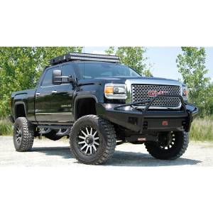 Fab Fours - Fab Fours GM14-S3162-1 Black Steel Front Bumper with Pre-Runner Guard for GMC Sierra 2500HD/3500 2015-2019 - Image 3