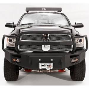 Fab Fours - Fab Fours DR13-H2950-1 Winch Front Bumper with Full Guard for Dodge Ram 1500 2013-2018 - Image 2