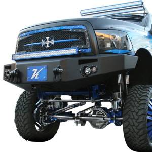 Fab Fours - Fab Fours DR13-F2951-1 Winch Front Bumper with Sensor Holes for Dodge Ram 1500 2013-2018 - Image 2