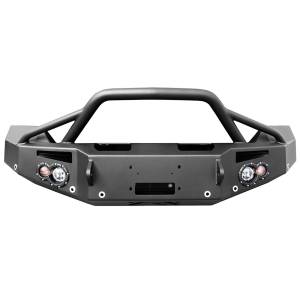 Dodge Ram 1500 - Dodge RAM 1500 2013-2018 - Fab Fours - Fab Fours DR13-F2952-1 Winch Front Bumper with Pre-Runner Guard and Sensor Holes for Dodge Ram 1500 2013-2018
