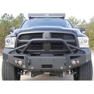 Fab Fours - Fab Fours DR13-F2952-1 Winch Front Bumper with Pre-Runner Guard and Sensor Holes for Dodge Ram 1500 2013-2018 - Image 2
