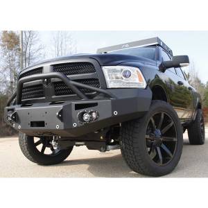 Fab Fours - Fab Fours DR13-F2952-1 Winch Front Bumper with Pre-Runner Guard and Sensor Holes for Dodge Ram 1500 2013-2018 - Image 3