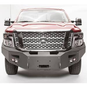 Shop Bumpers By Vehicle - Nissan Titan - Fab Fours - Fab Fours NT16-F3751-1 Winch Front Bumper with Sensor Holes for Nissan Titan XD Only 2016-2021