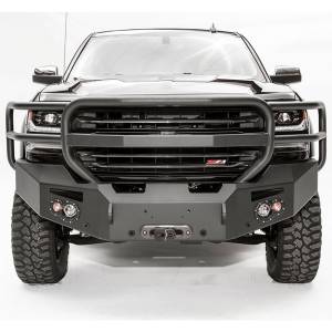 Fab Fours CS16-F3850-1 Winch Front Bumper with Full Guard and Sensor Holes for Chevy Silverado 1500 2016-2018