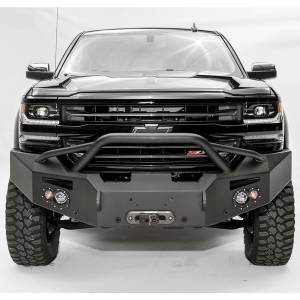 Fab Fours CS16-F3852-1 Winch Front Bumper with Pre-Runner Guard and Sensor Holes for Chevy Silverado 1500 2016-2018