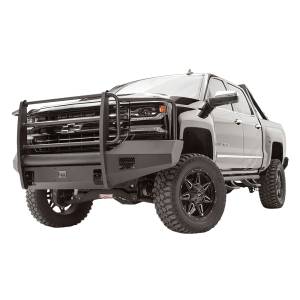 Fab Fours - Fab Fours CS16-R3860-1 Black Steel Elite Smooth Front Bumper with Full Guard for Chevy Silverado 1500 2016-2018 - Image 2