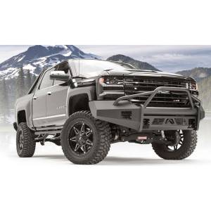 Fab Fours - Fab Fours CS16-R3862-1 Black Steel Elite Smooth Front Bumper with Pre-Runner Guard for Chevy Silverado 1500 2016-2018 - Image 3