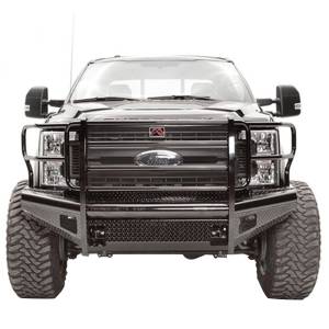 Fab Fours - Fab Fours FS17-S4160-1 Black Steel Front Bumper with Full Grille Guard for Ford F250/F350/F450/F550 2017-2022 - Image 2