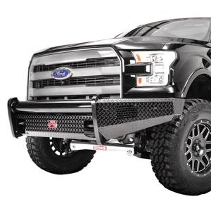 Fab Fours - Fab Fours FS17-S4161-1 Black Steel Front Bumper for Ford F250/F350/F450/F550 2017-2022