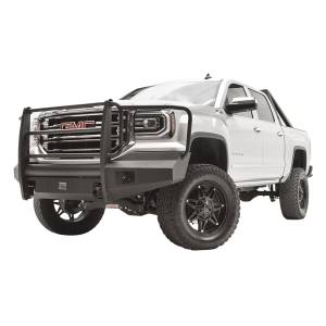 Fab Fours - Fab Fours GS16-R3960-1 Black Steel Elite Smooth Front Bumper with Full Guard for GMC Sierra 1500 2016-2018 - Image 2