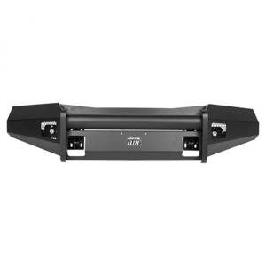 Fab Fours - Fab Fours NT16-R3761-1 Black Steel Elite Smooth Front Bumper for Nissan Titan XD Only 2016-2021 - Image 1