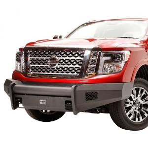Fab Fours - Fab Fours NT16-R3761-1 Black Steel Elite Smooth Front Bumper for Nissan Titan XD Only 2016-2021 - Image 2