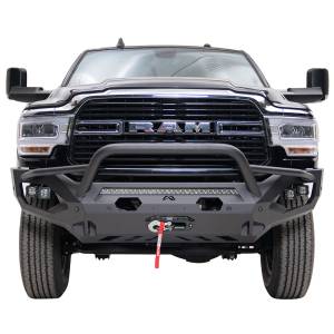 Fab Fours - Fab Fours DR10-X2952-1 Matrix Front Bumper with Pre-Runner Guard and Sensor Holes for Dodge Ram 2500/3500/4500/5500 2010-2018
