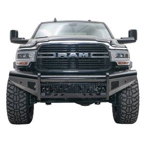 Fab Fours DR19-S4461-1 Black Steel Front Bumper with Sensor Holes for Dodge Ram 2500/3500 2019-2022 New Body Style
