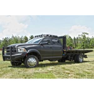 Fab Fours - Fab Fours DR10-Q2960-1 Black Steel Elite Smooth Front Bumper with Full Guard for Dodge Ram 2500/3500/4500/5500 2010-2018 - Image 3
