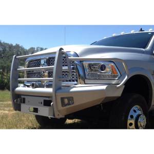 Fab Fours - Fab Fours DR10-Q2960-1 Black Steel Elite Smooth Front Bumper with Full Guard for Dodge Ram 2500/3500/4500/5500 2010-2018 - Image 5
