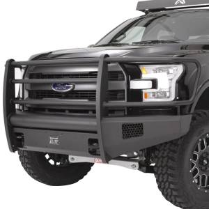 Fab Fours - Fab Fours FF09-R1960-1 Black Steel Elite Smooth Front Bumper with Full Guard for Ford F150 2009-2014 - Image 1