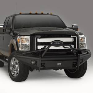 Fab Fours - Fab Fours FS99-Q1662-1 Black Steel Elite Smooth Front Bumper with Pre-Runner Guard for Ford F250/F350 1999-2004 - Image 2