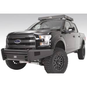 Fab Fours - Fab Fours FF15-R3251-1 Black Steel Elite Smooth Front Bumper for Ford F150 2015-2017 - Image 2