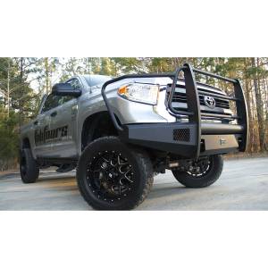 Fab Fours - Fab Fours TT14-R2860-1 Black Steel Elite Smooth Front Bumper with Full Guard for Toyota Tundra 2014-2021 - Image 2