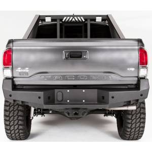 Clearance Bumpers - Fab Fours - Fab Fours TT16-W3651-1 Premium Rear Bumper with Sensor Holes for Toyota Tacoma 2016-2023