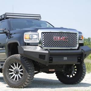 Fab Fours - Fab Fours GM14-Q3161-1 Black Steel Elite Smooth Front Bumper for GMC Sierra 2500HD/3500 2015-2019 - Image 2