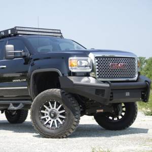Fab Fours - Fab Fours GM14-Q3161-1 Black Steel Elite Smooth Front Bumper for GMC Sierra 2500HD/3500 2015-2019 - Image 3
