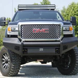 Fab Fours - Fab Fours GM14-Q3161-1 Black Steel Elite Smooth Front Bumper for GMC Sierra 2500HD/3500 2015-2019 - Image 4