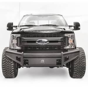 Bumpers By Vehicle - Ford F450/F550 Super Duty - Fab Fours - Fab Fours FS17-Q4161-1 Black Steel Elite Smooth Front Bumper for Ford F250/F350/F450/F550 2017-2022