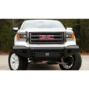 Fab Fours - Fab Fours GS14-R3161-1 Black Steel Elite Smooth Front Bumper for GMC Sierra 1500 2014-2015 - Image 1