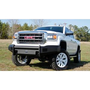 Fab Fours - Fab Fours GS14-R3161-1 Black Steel Elite Smooth Front Bumper for GMC Sierra 1500 2014-2015 - Image 2