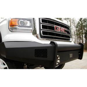 Fab Fours - Fab Fours GS14-R3161-1 Black Steel Elite Smooth Front Bumper for GMC Sierra 1500 2014-2015 - Image 3