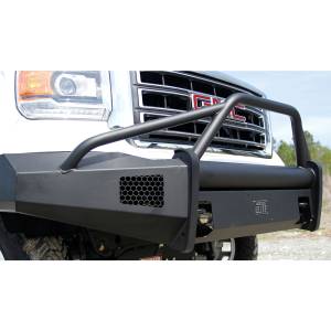 Fab Fours - Fab Fours GS14-R3162-1 Black Steel Elite Smooth Front Bumper Pre-Runner Guard for GMC Sierra 1500 2014-2015 - Image 3