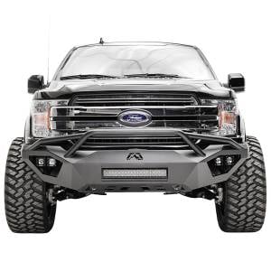 Fab Fours FF18-D4552-1 Vengeance Front Bumper with Pre-Runner Guard and Sensor Holes for Ford F150 2018-2020