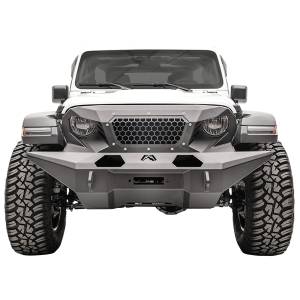 Jeep Bumpers - Fab Fours - Fab Fours GR4610-1 Full Width Grumper Front Bumper for Jeep Wrangler JL 2018-2022