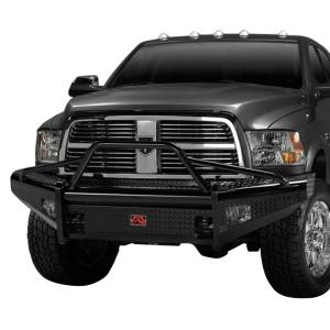 Fab Fours - Fab Fours DR09-K2462-1 Black Steel Front Bumper with Pre-Runner Guard for Dodge Ram 1500 2009-2012 - Image 2