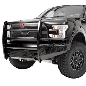 Fab Fours - Fab Fours FF09-K1960-1 Black Steel Front Bumper with Full Grille Guard for Ford F150 2009-2014 - Image 1