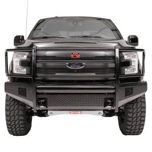 Fab Fours - Fab Fours FF09-K1960-1 Black Steel Front Bumper with Full Grille Guard for Ford F150 2009-2014 - Image 2