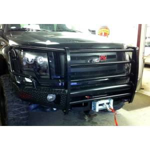 Fab Fours - Fab Fours FF09-K1960-1 Black Steel Front Bumper with Full Grille Guard for Ford F150 2009-2014 - Image 3