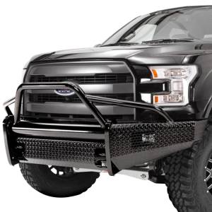 Fab Fours - Fab Fours FF15-K3252-1 Black Steel Front Bumper with Pre-Runner Guard for Ford F150 2015-2017 - Image 1