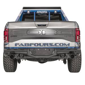 Truck Bumpers - Fab Fours Aero - Fab Fours - Fab Fours FF17-E4371-1 Aero Rear Bumper with Sensor Holes for Ford Raptor 2017-2020
