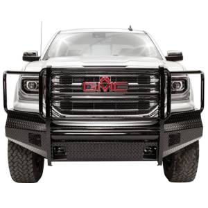 Fab Fours - Fab Fours GS14-K3160-1 Black Steel Front Bumper with Full Grille Guard for GMC Sierra 1500 2014-2015 - Image 3
