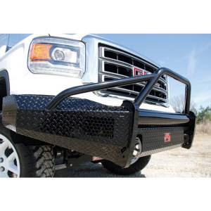 Fab Fours - Fab Fours GS14-K3162-1 Black Steel Front Bumper with Pre-Runner Guard for GMC Sierra 1500 2014-2015 - Image 2