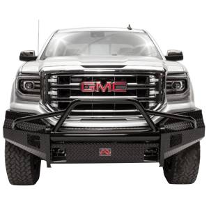 Fab Fours - Fab Fours GS14-K3162-1 Black Steel Front Bumper with Pre-Runner Guard for GMC Sierra 1500 2014-2015 - Image 4
