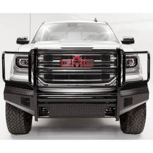 Fab Fours - Fab Fours GS16-K3960-1 Black Steel Front Bumper with Full Grille Guard for GMC Sierra 1500 2016-2018 - Image 2