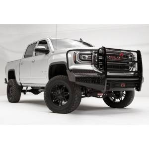 Fab Fours - Fab Fours GS16-K3960-1 Black Steel Front Bumper with Full Grille Guard for GMC Sierra 1500 2016-2018 - Image 5